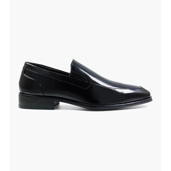 New Stacy Adams Black Leather Waverly Moc Toe Slip On main image 7